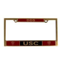 USC Trojans Brass Shield DDS License Plate Frame